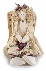 Decorer Figurina Inger din textil crem 20x10x27 cm (A56.27.44B)