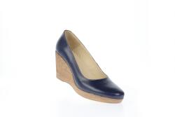 Rovi Design Oferta marimea 35 - Pantofi dama, casual, bleumarin, din piele naturala, cu platforma de 7 cm Mara - LP3550BL