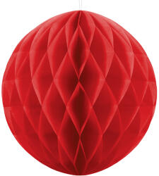 PartyDeco Glob de hârtie roșu 40 cm