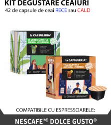 La Capsuleria Kit degustare ceaiuri reci, 48 de capsule compatibile Nescafe Dolce Gusto, La Capsuleria (KITCEAIR48)