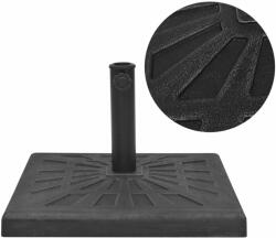 vidaXL Suport umbrelă de soare, rășină, pătrat, negru, 12 kg (43660)