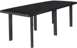 vidaXL Masă de grădină, antracit, 216 x 90 x 72 cm, plastic (45597)