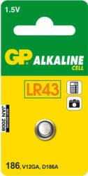 GP Batteries LR43/V12GA/D186A/LR62/AG12 alkáli gombelem (LR43GP)