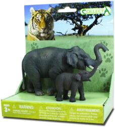 CollectA Set 2 figurine elefant asiatic cu pui collecta (COL89213SPP) - bravoshop