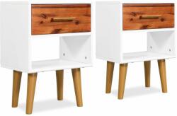 vidaXL Noptiere, 2 buc. , 40x30x57 cm, lemn masiv de acacia (245740)