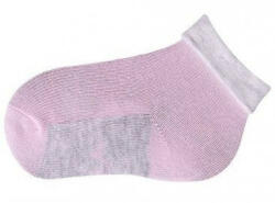  Yo! Baby pamut zokni 3-6 hó - rózsaszín/szürke - babyshopkaposvar