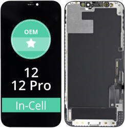 Apple iPhone 12, 12 Pro - LCD Kijelző + Érintőüveg + Keret In-Cell FixPremium