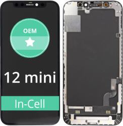 Apple iPhone 12 Mini - LCD Kijelző + Érintőüveg + Keret In-Cell FixPremium