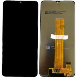 Samsung Galaxy M12 M127F - LCD Kijelző + Érintőüveg + Keret (Black) - GH82-25042A, GH82-25043A Genuine Service Pack, Fekete