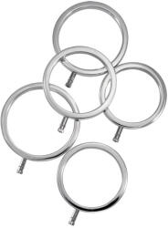  Az ElectraStim - Solid Metal Cock Ring Set 5 Sizes elektro péniszgyűrű