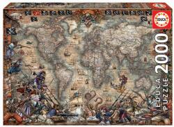 Educa Puzzle Pirates Map Educa 2000 piese și lipici fix de la 11 ani (EDU18008) Puzzle