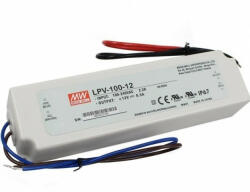 Masterled LEDMASTER Mean Well 100 W-os vízálló tápegység, 8.3 Amper, 12 VDC (ML1220)