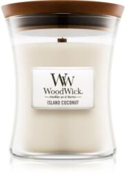 WoodWick Island Coconut lumânare parfumată cu fitil din lemn 275 g