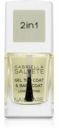 Gabriella Salvete Nail Care Top & Base Coat lac de unghii de baza si superioara cu textura de gel 11 ml