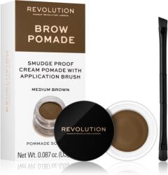 Makeup Revolution Brow Pomade pomadă pentru sprâncene culoare Medium Brown 2.5 g