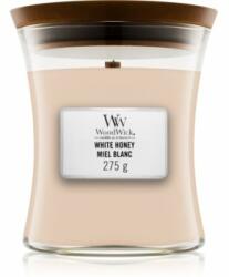 WoodWick White Honey Miel Blanc lumânare parfumată cu fitil din lemn 275 g