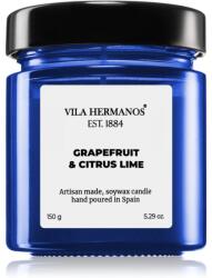 Vila Hermanos Apothecary Cobalt Blue Grapefruit & Citrus Lime lumânare parfumată 150 g