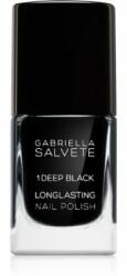 Gabriella Salvete Longlasting Enamel lac de unghii cu rezistenta indelungata lucios culoare 01 Deep Black 11 ml