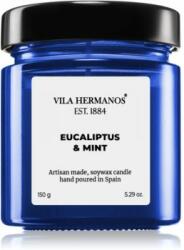 Vila Hermanos Apothecary Cobalt Blue Eucalyptus & Mint lumânare parfumată 150 g