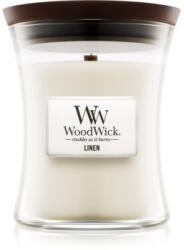 WoodWick Linen lumânare parfumată cu fitil din lemn 275 g