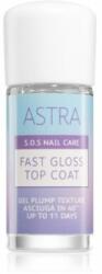 Astra Make-Up S. O. S Nail Care Fast Gloss Top Coat lac de unghii pentru o protecție perfectă și strălucire intensă 12 ml