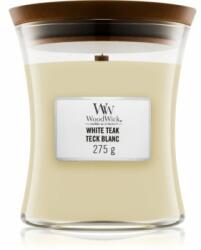 WoodWick White Teak lumânare parfumată cu fitil din lemn 275 g