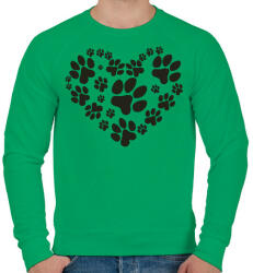 printfashion mancs szív fekete - Férfi pulóver - Zöld (5356662)