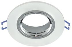 STRÜHM Selena kör alakú spot keret matt üveg/króm, GU10/MR16-os foglalattal (03597)