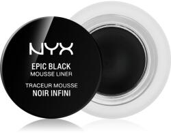 NYX Professional Makeup Epic Black Mousse Liner eyeliner rezistent la apă culoare 01 Black 3 ml