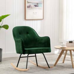 vidaXL Scaun balansoar, verde închis, catifea (289520) Balansoar