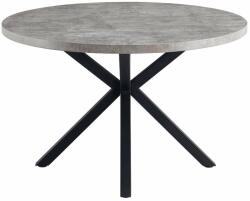  Étkezőasztal, beton/fekete, átmérő 120 cm, MEDOR (0000290407) - pepita - 61 390 Ft