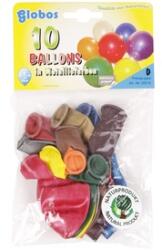 GLOBOS Metál színű lufi 10 darabos készlet - 29 cm (32510)
