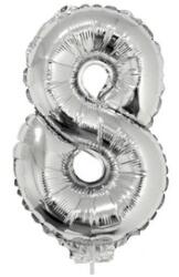 Funny Fashion Számos lufi - 8, ezüst, 42 cm (84785)