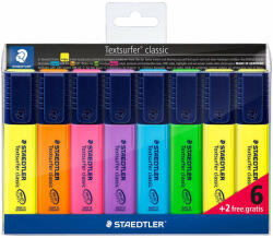 STAEDTLER Textmarker neon STAEDTLER Classic, 6+2 buc/set