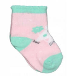  Yo! Baby pamut zokni 6-9 hó - rózsaszín/zöld egeres - babyshopkaposvar
