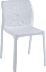 TEMPO KONDELA Rakásolható szék, fehér/műanyag, LARKA