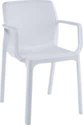 TEMPO KONDELA Rakásolható szék, fehér/műanyag, FRENIA