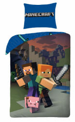  Minecraft ágyneműhuzat, Steve és Alex (100% pamut)