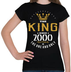 printfashion A király 2000-ben született - Női póló - Fekete (5366309)