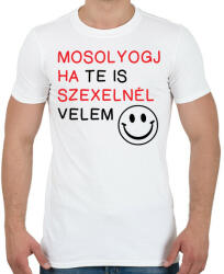 printfashion Mosolyogj ha te is - Férfi póló - Fehér (5379570)
