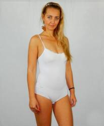 GreeNice Spagetti pántos trikó-body csipkés teli fenekű Fehér L/XL