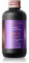 Revolution Beauty Tones For Brunettes balsam pentru tonifiere pentru nuante de par castaniu culoare Purple Velvet 150 ml