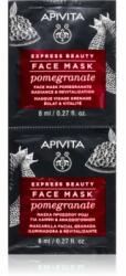 Apivita Express Beauty Pomegranate Mască facială pentru revitalizare și iluminare 2 x 8 ml