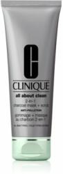 Clinique All About Clean 2-in-1 Charcoal Mask + Scrub masca de fata pentru curatare 100 ml