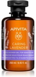 APIVITA Caring Lavender gel de duș mătăsos pentru piele sensibila 250 ml