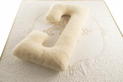 Medico Perna pentru gravide Medico - Happy Mom Organic Wool Double, in forma de C, umplutura cu lana (2161)