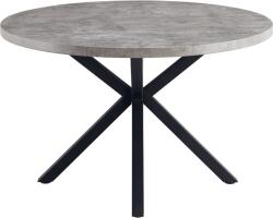 TEMPO KONDELA Étkezőasztal, beton|fekete, átmérő 120 cm, MEDOR