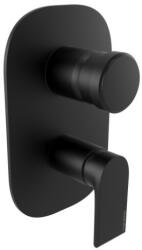 Bugnatese Simple falsík alatti zuhanycsaptelep 4 fogyasztóhoz, matt fekete 6632NE (6632NE)