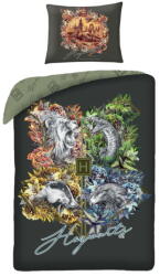 Halantex Harry Potter ágyneműhuzat szett - Hogwarts - Roxforti házak (HP-8093BL) (HP-8093BL)