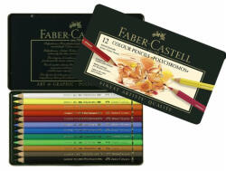 Faber-Castell Creioane Colorate Faber-Castell Polychromos, 12 Culori, Cutie Metal (FC110012)